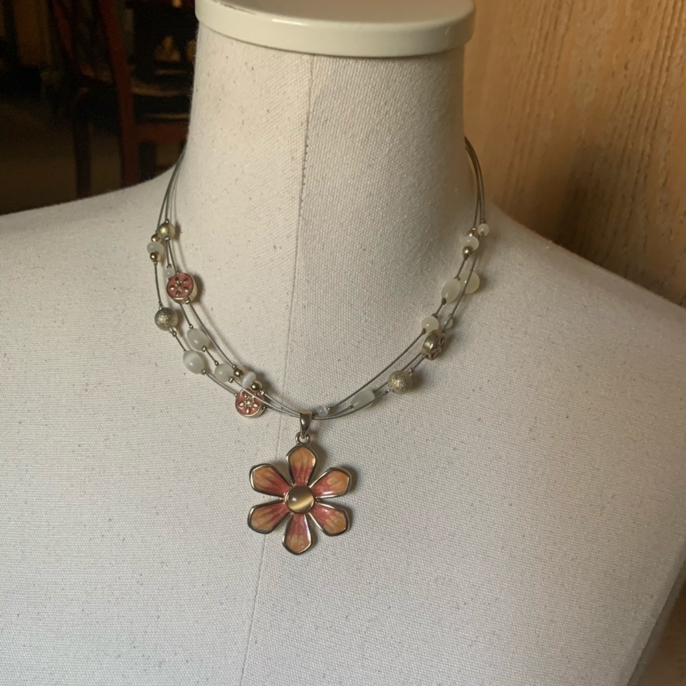 Three Flower Bundle Statement Necklaces - image 3